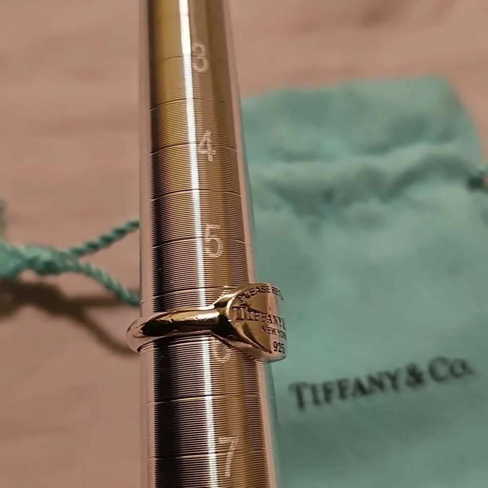 Tiffany & Co. 925 Sterling Silver Signet Ring Sz 6 - Picture 3 of 3